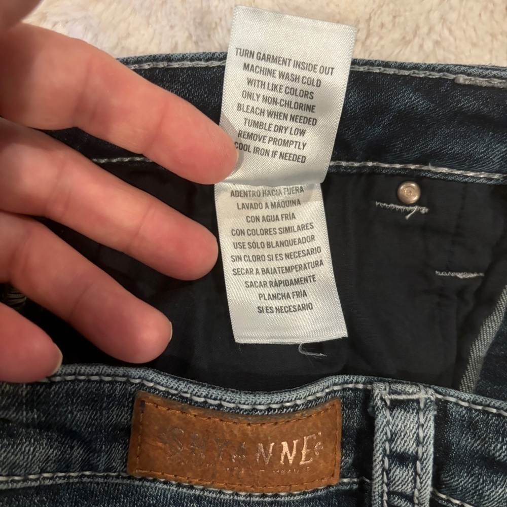 Shyanne 30 (11/12) Denim Women’s Shorts Homemade Jeans Cutoffs Faux Flap Pockets - Picture 8 of 10